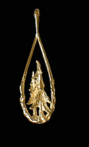 AU Small 14K Gold Rainforest Pendant "Friends" in 14K Gold $250.00 to $550.00