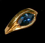 AU Golden Eye in 14K Yellow Gold with a beautiful 1.26 Carat Tanzanite... other versions with different stones and sizes are available and are individually priced