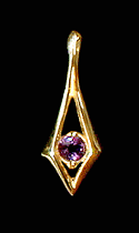 AU Geostar Pendant in 14K Gold with a Clear Crisp Amethyst   $ 50.00